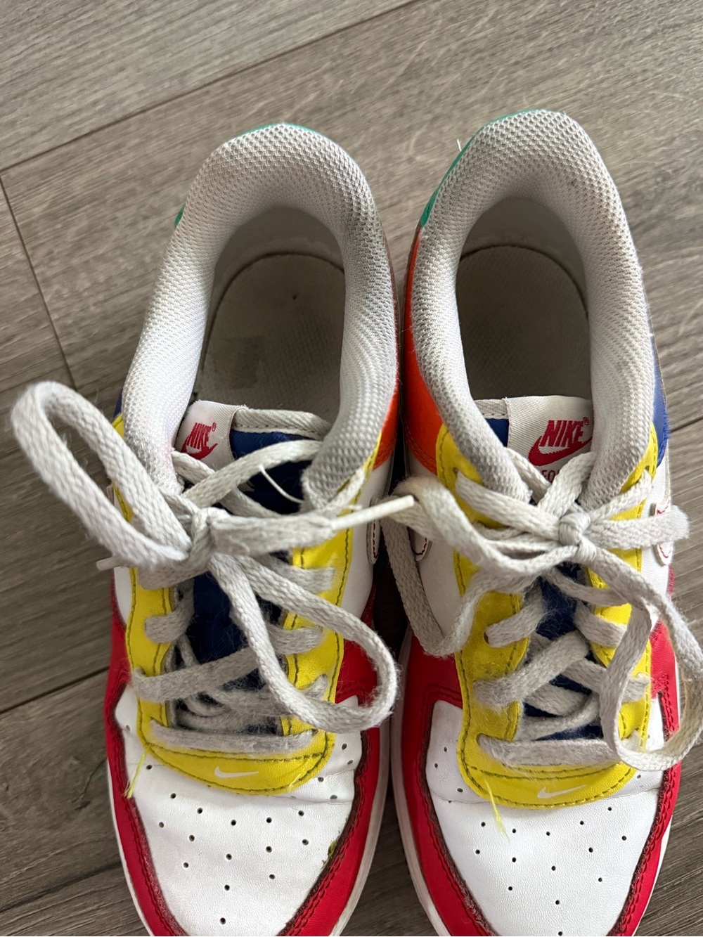 Nike Air Force 1 LV8 Boys' Multicolor Low Top Sneakers US 3Y Colorblock - Picture 6 of 8